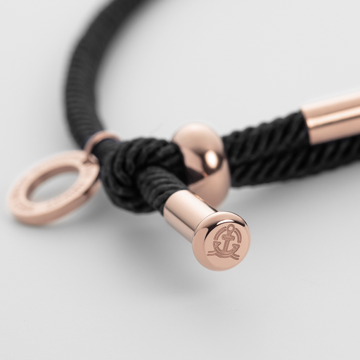 Paul Hewitt Vitamin Sea Gravur Armband Roségold Schwarz Nur noch ein Tag übrig