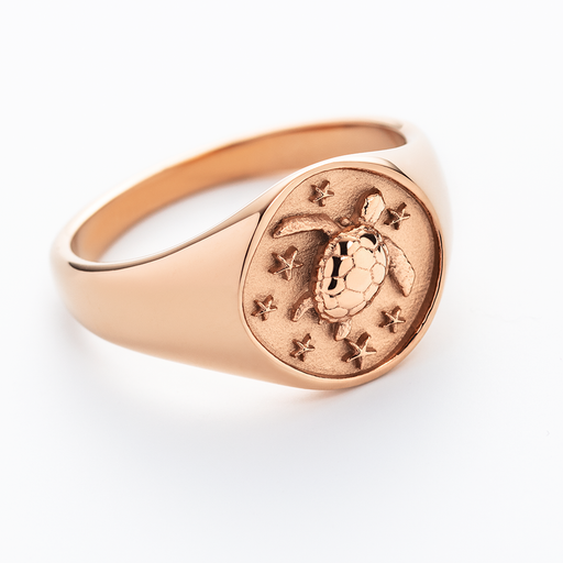 Paul Hewitt Turtle Signet Ring Roségold Schlussverkauf