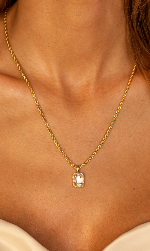Paul Valentine Pavé Emerald Necklace Neueste Mode