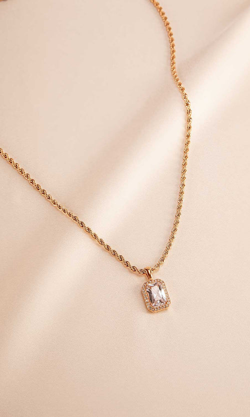 Paul Valentine Pavé Emerald Necklace Neueste Mode