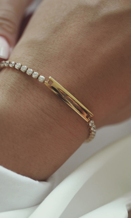 Paul Valentine Gravierbares Tennisarmband Sonderangebote