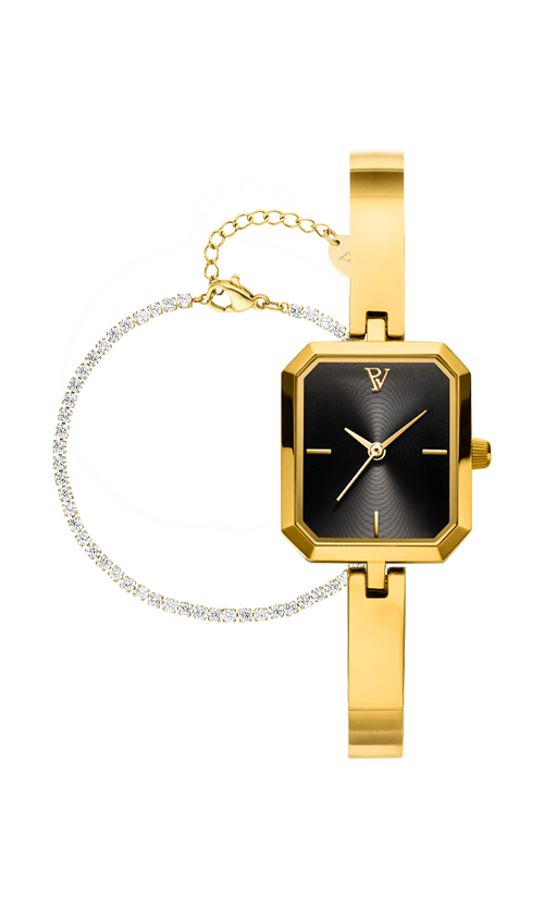 Paul Valentine Ethereal Watch & Sparkling Bracelet Set Black Friday