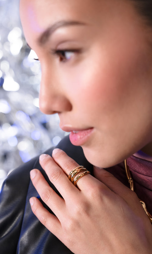 Paul Valentine Molten Triple Ring Bestseller