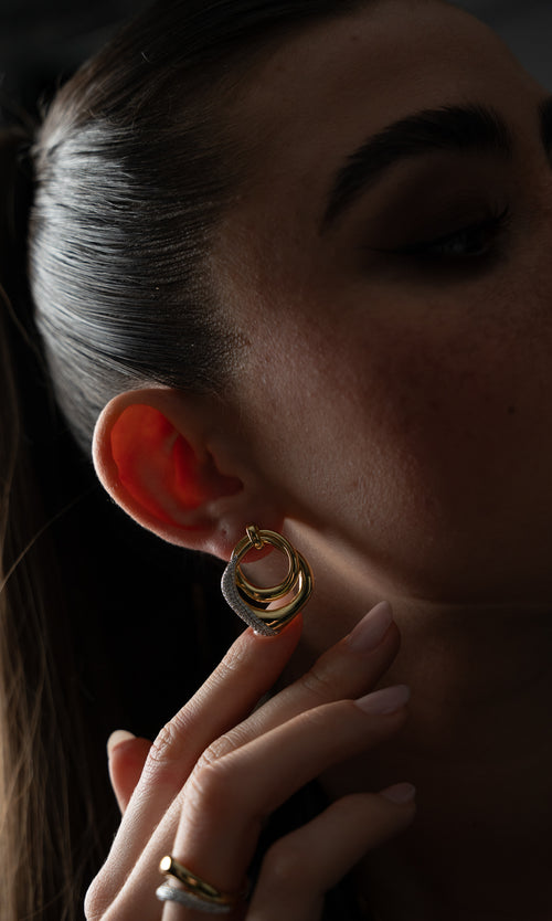 Paul Valentine Crystal Galaxy Earrings Bis zu 60% Rabatt