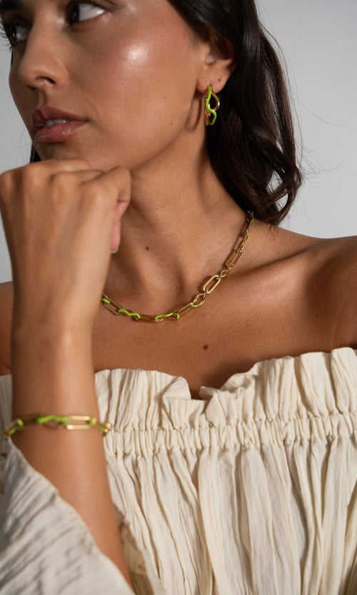 Paul Valentine Wave Rush Enamel Necklace Outlet