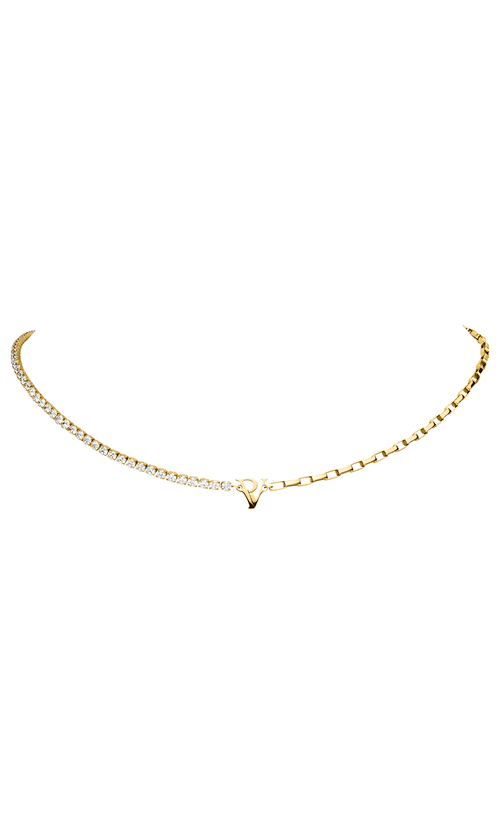Paul Valentine PV Tennis & Chain Necklace Rabatt