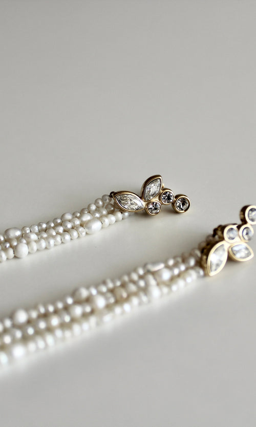 Paul Valentine Adorn Earrings Pearl Tassel Neueste Mode