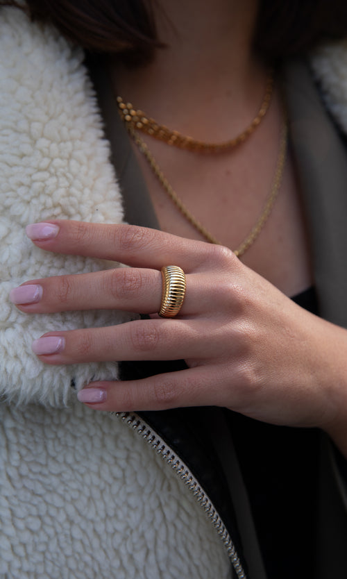 Paul Valentine Avenue Structure Ring Black Friday Preise