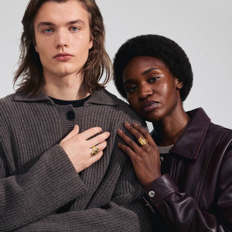 Pilgrim GIA recycelter Kristall Ring vergoldet Super Sparpreis