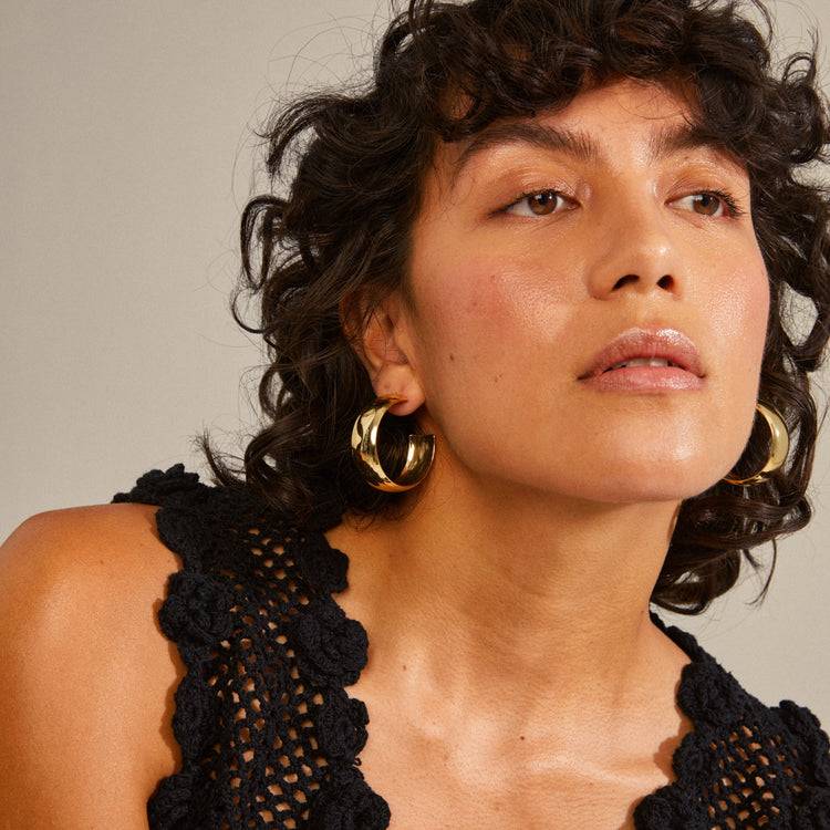 Pilgrim NAIA recycelte mega-chunky Hoops vergoldet Discount Store für neue Produkte