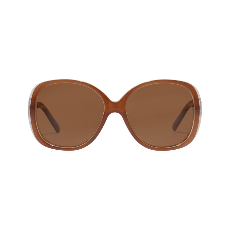 Pilgrim PARKER Retro-Oversized-Sonnenbrille, Hellbraun Rabatt