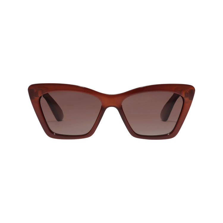 Pilgrim DAKOTA eckige Cat-Eye-Sonnenbrille braun Großer Ausverkauf
