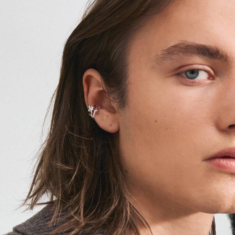 Pilgrim ZENA recycelter Ear Cuff versilbert Große Rabatte