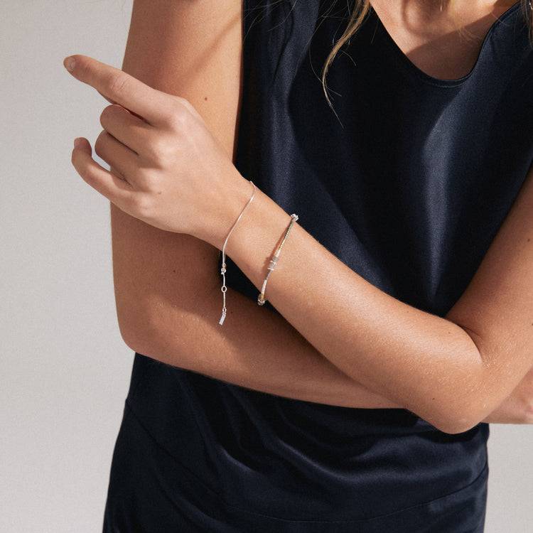 Pilgrim PIXIE Geschenkset, Armband 2-in-1-Set, versilbert Tägliche Deals