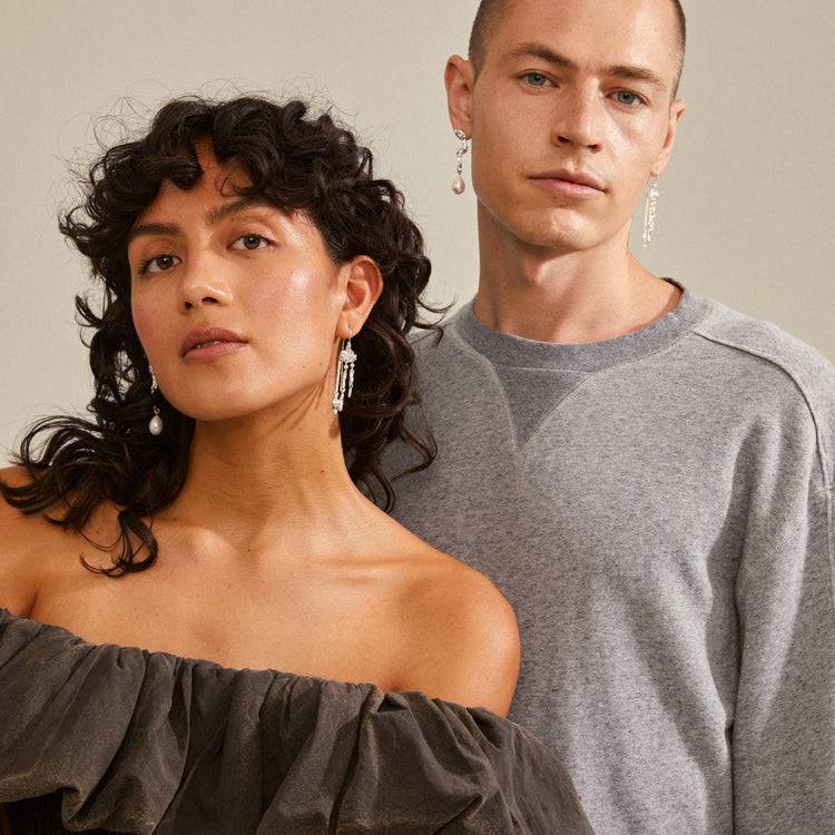 Pilgrim MOON recycelte Ohrringe versilberte Zeitbegrenzte Promotion
