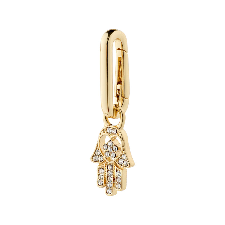Pilgrim CHARM recycelter Hamsa-Anhänger, vergoldet Clearance-Verkauf