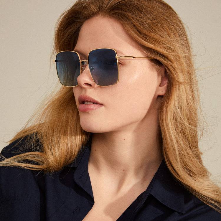 Pilgrim JONAN Sonnenbrille Blau/Gold Speichern exportieren