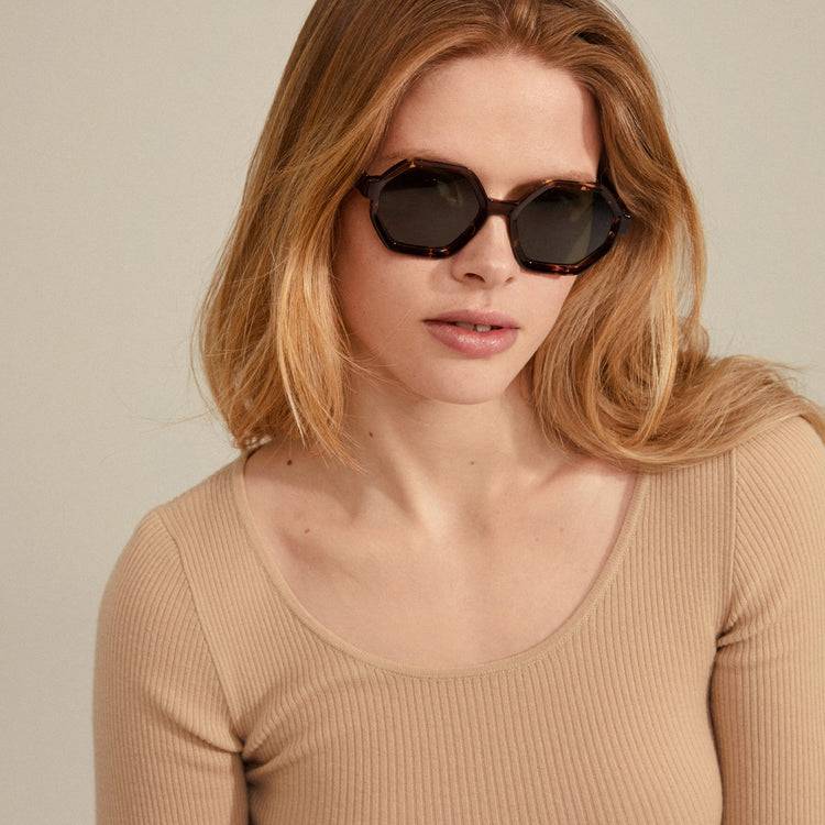 Pilgrim KIMANI Recycelte Sonnenbrille Schildpatt-Braun Günstiger Verkauf