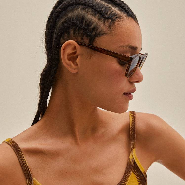 Pilgrim JANICA Recycelte Sonnenbrille Schildpatt-Braun Fabrikverkauf
