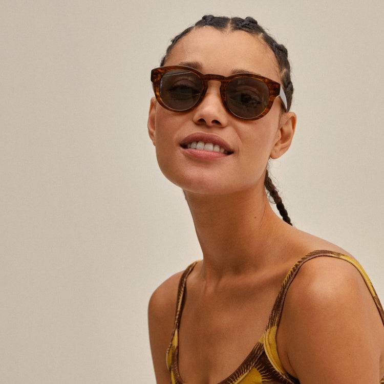 Pilgrim JANICA Recycelte Sonnenbrille Schildpatt-Braun Fabrikverkauf