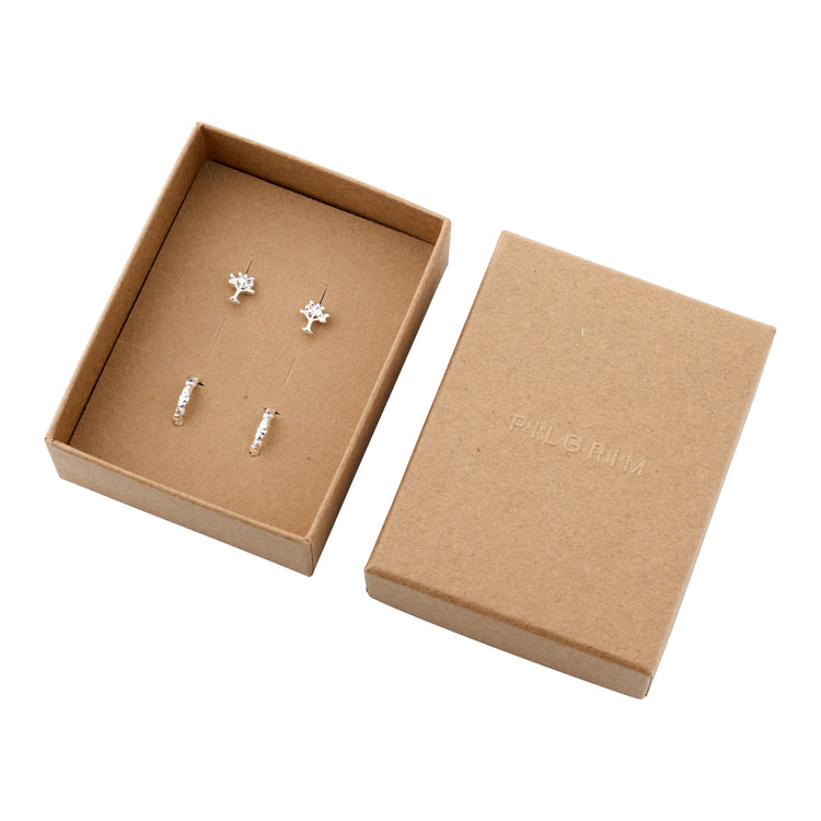 Pilgrim PIPER recyceltes Geschenkset, 2-in-1-Set, versilbert Fabrikpreis