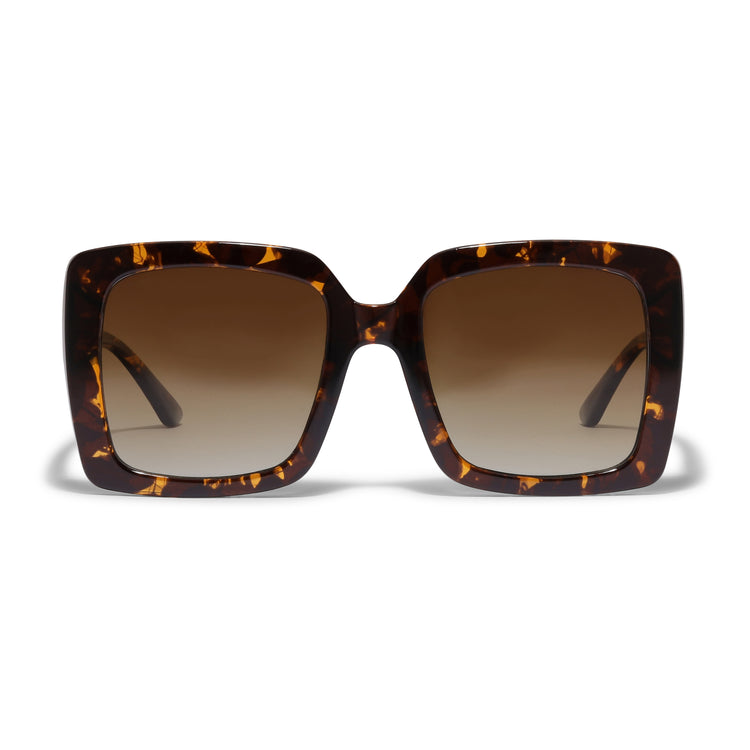 Pilgrim LUCIANA Oversized Vintage-Sonnenbrille in braunem Schildpatt Bis zu 65% Rabatt