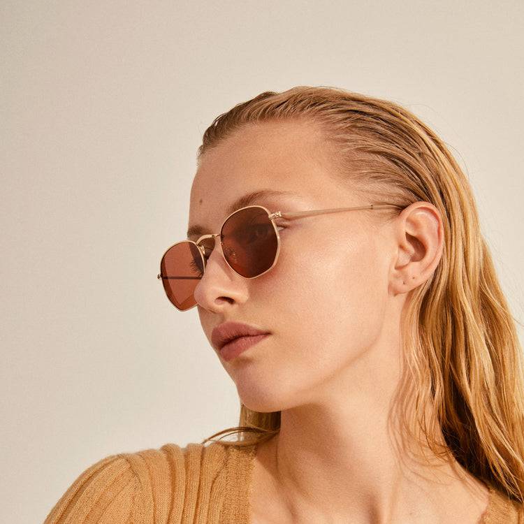 Pilgrim RYLAN Sonnenbrille Orange/Gold Speichern exportieren