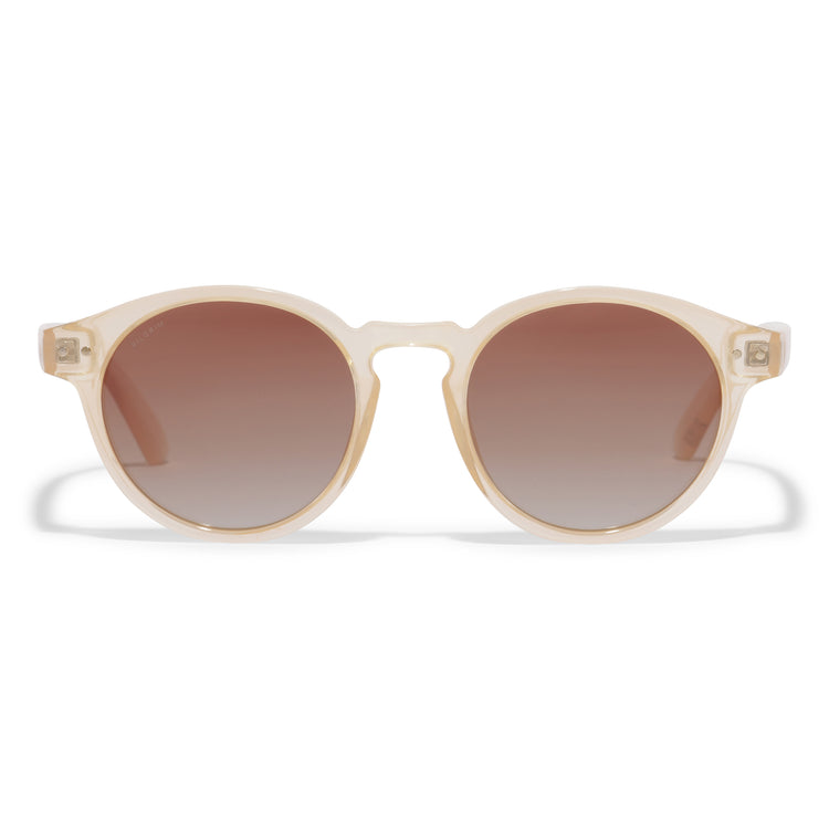 Pilgrim KYRIE klassische runde Sonnenbrille hellbeige 2025