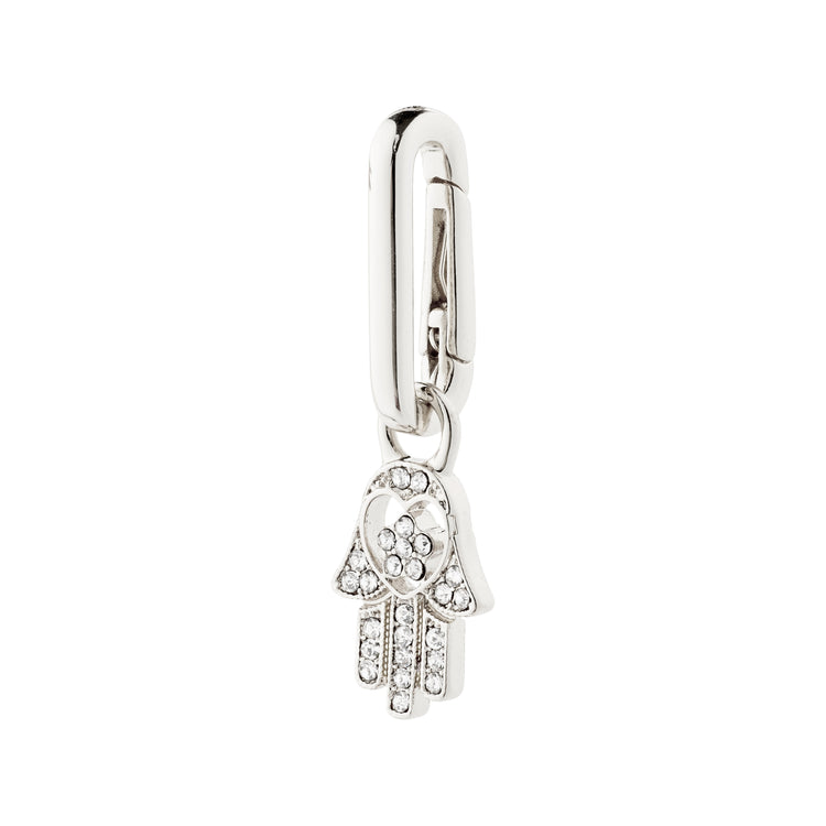 Pilgrim CHARM recycelter Hamsa-Anhänger, versilbert Günstiger Verkauf