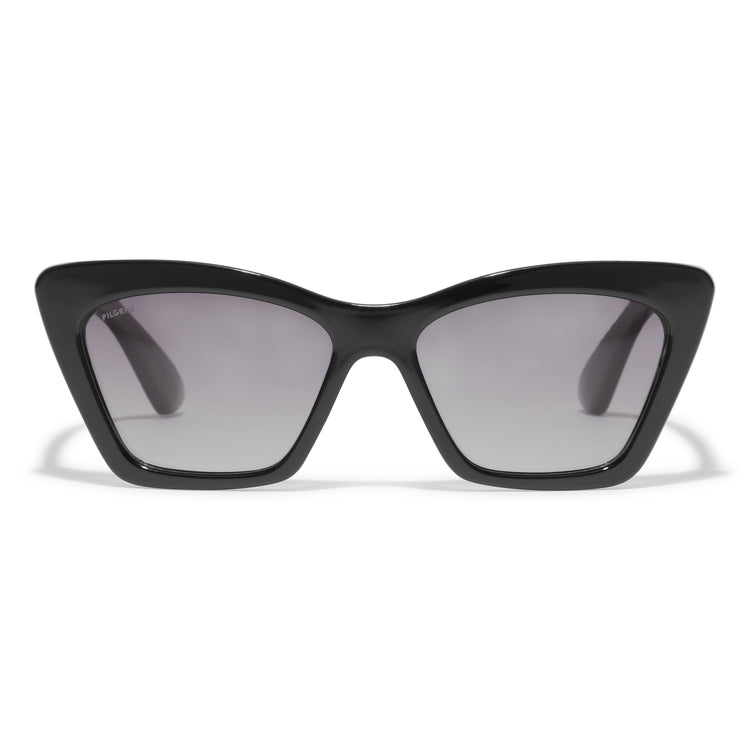 Pilgrim DAKOTA eckige Cat-Eye-Sonnenbrille schwarz Saisonschlussverkauf