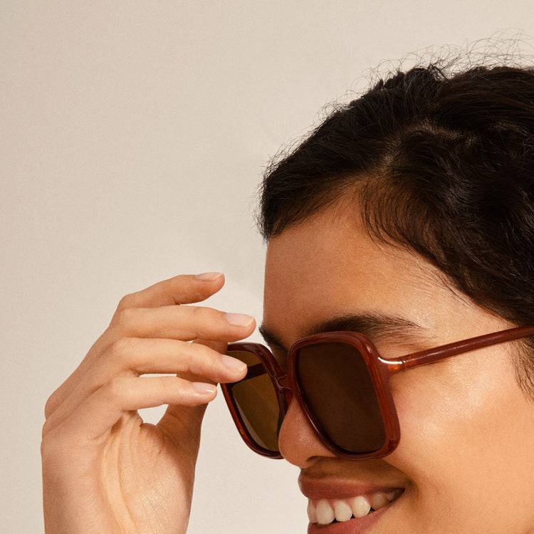 Pilgrim MILAN oversized Retro-Sonnenbrille braun Osterangebot