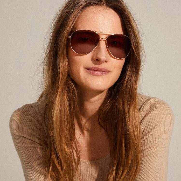 Pilgrim NANI Sonnenbrille Orange/Gold Neueste Mode