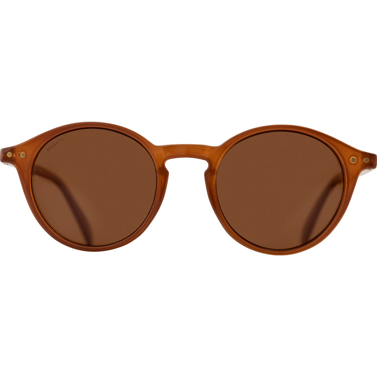 Pilgrim ROXANNE klassische runde Sonnenbrille, braun Online Outlet