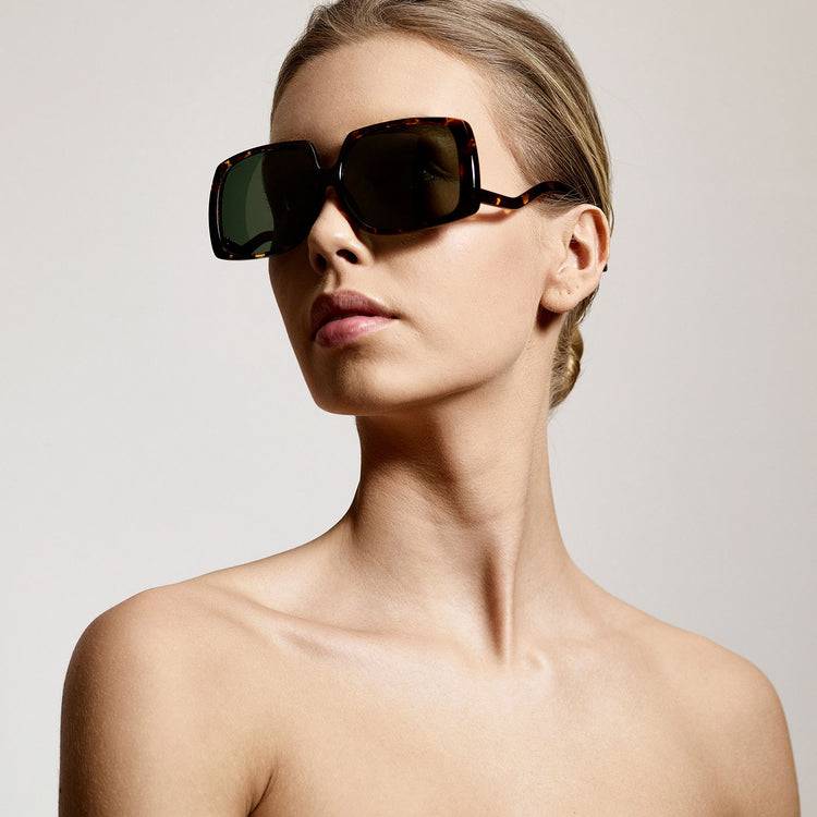 Pilgrim ELLEN oversized Retro-Sonnenbrille, Schildpatt Exklusive Angebote