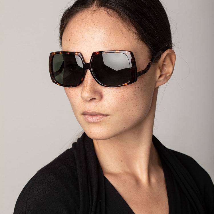 Pilgrim ELLEN oversized Retro-Sonnenbrille, Schildpatt Exklusive Angebote
