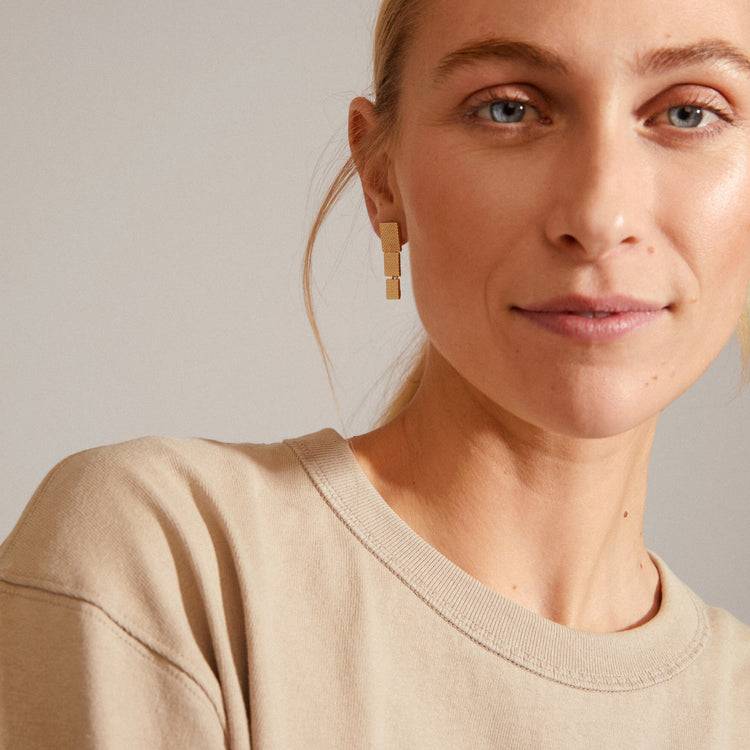 Pilgrim KLAUDIA recycelte Ohrringe vergoldet Riesige Ersparnisse