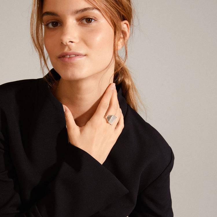 Pilgrim PULSE recycelter Siegelring versilbert Bis zu 50% Rabatt
