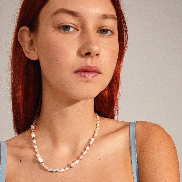 Pilgrim RAMONA freshwater pearl necklace silver-plated Große Rabatte