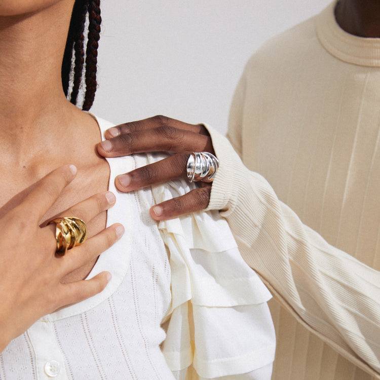 Pilgrim STAY recycelter Ring versilbert Super Sparpreis
