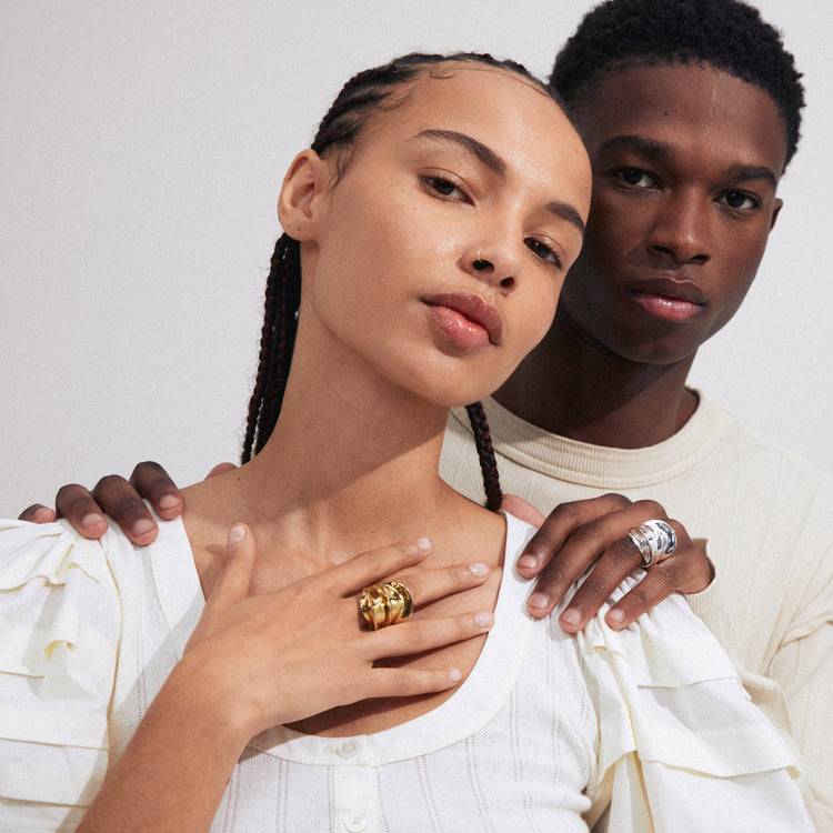 Pilgrim STAY recycelter Ring versilbert Super Sparpreis