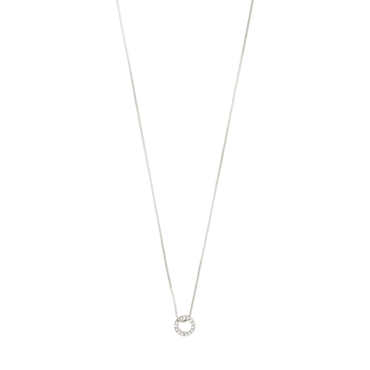 Pilgrim ROGUE recycelte Halo-Kristall-Halskette, versilbert Outlet
