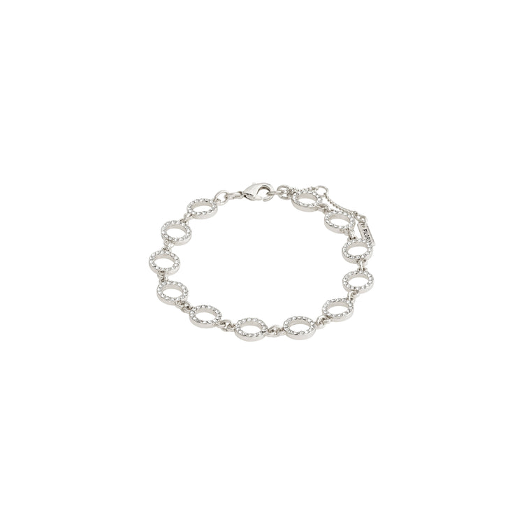 Pilgrim ROGUE recyceltes Halo-Kristall-Armband, versilbert Auslauf