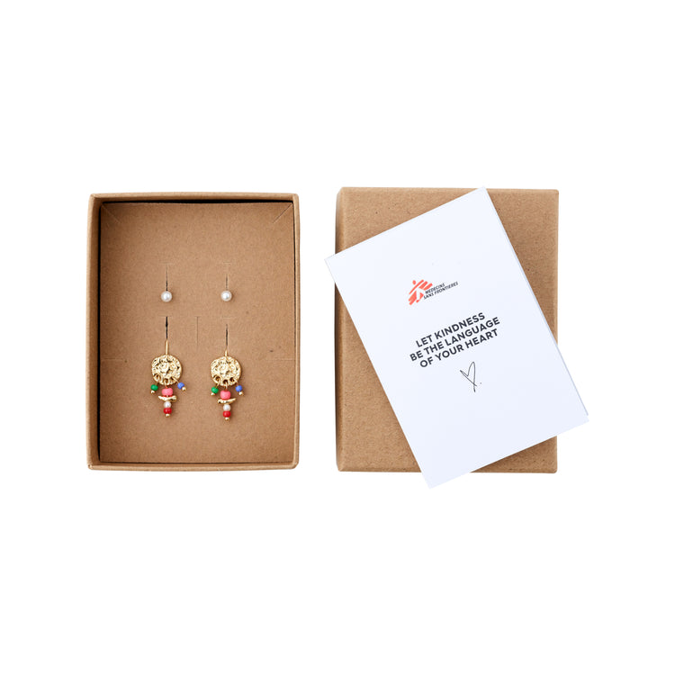 Pilgrim MSF recycelte Ohrringe 2-in-1-Set vergoldet Preisnachlass