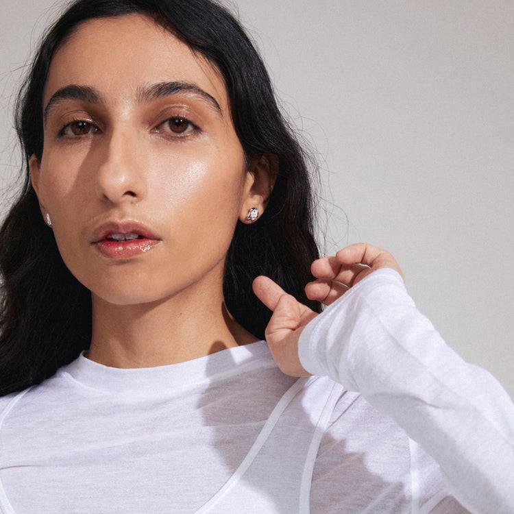 Pilgrim INAYA recycelte Ohrringe versilbert Auslauf