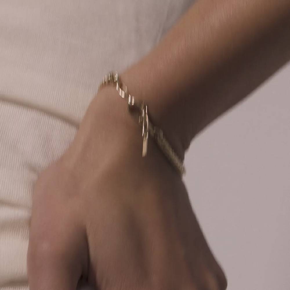 Pilgrim BLOSSOM recyceltes Panzerketten-Armband, 2-in-1, vergoldet Saisonschlussverkauf