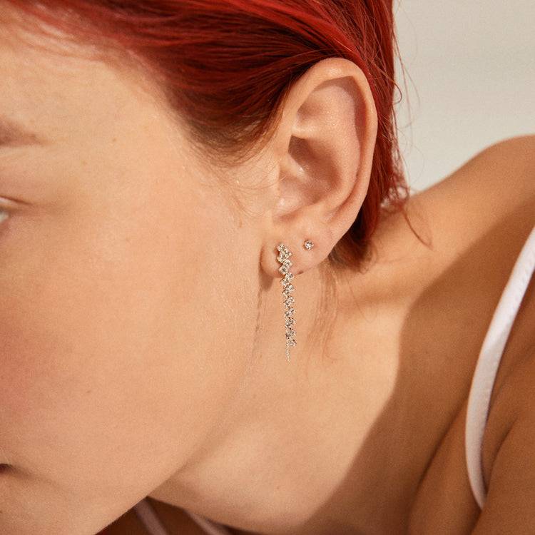 Pilgrim JOLENE recycelte Kristallohrringe, 2-in-1 Set, versilbert Sonderangebot der Fabrik