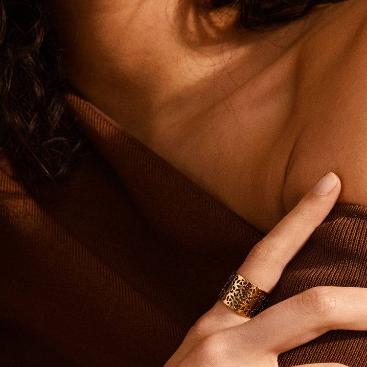 Pilgrim CAROL breiter Ring mit roségold plattiert Saisonschlussverkauf