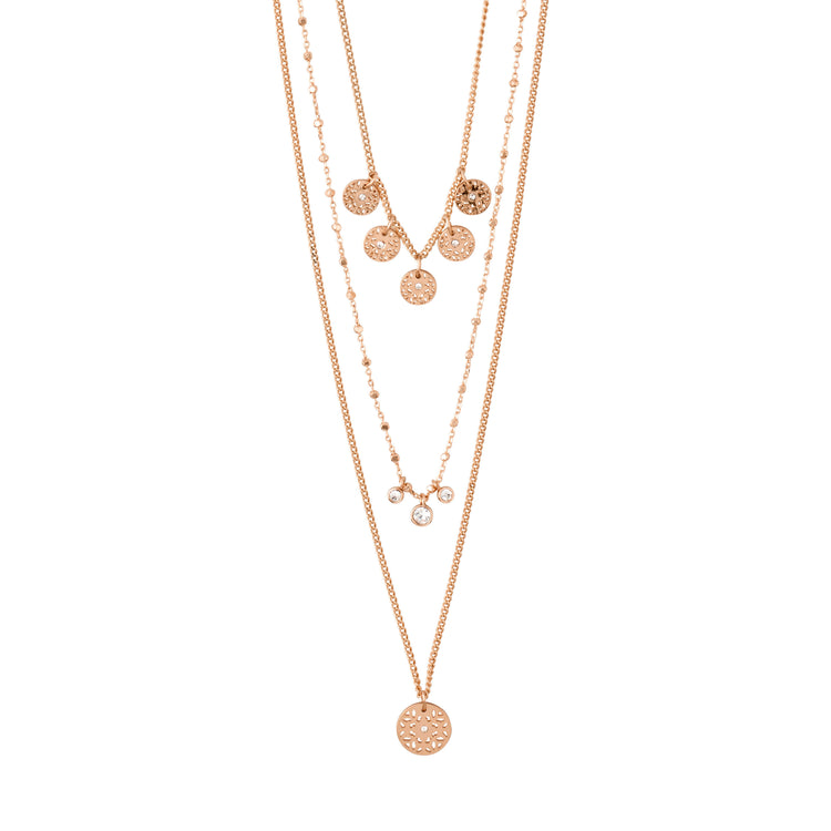 Pilgrim CAROL layered Halskette, 3 in einem mit roségold plattiert Osterangebot