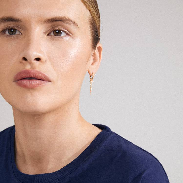 Pilgrim TEKLA recycelter einzelner Ohrring vergoldet Räumungsverkauf