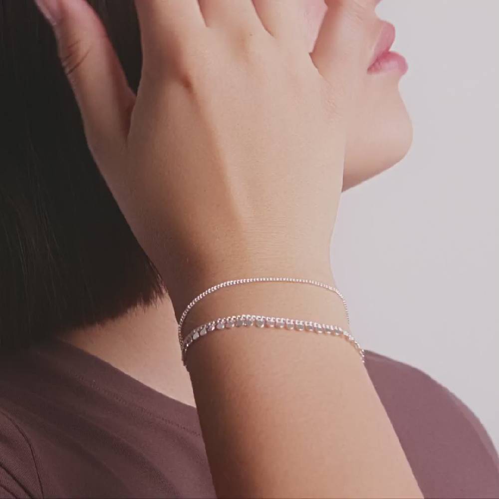 Pilgrim BLOOM recyceltes Armband versilbert Limitierter Zeitrabatt